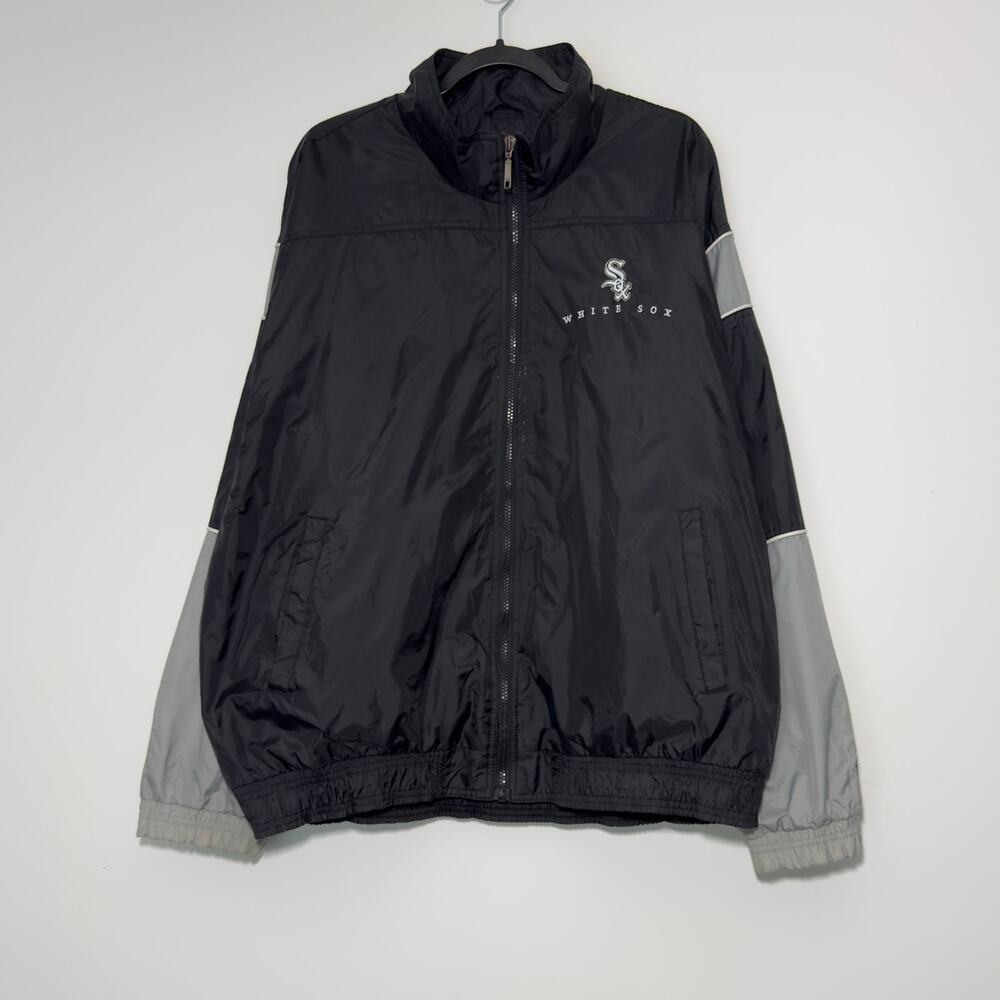 WHITE SOX STARTER Vintage 90s Embroidered Windbreaker Full Zip Jacket size XL